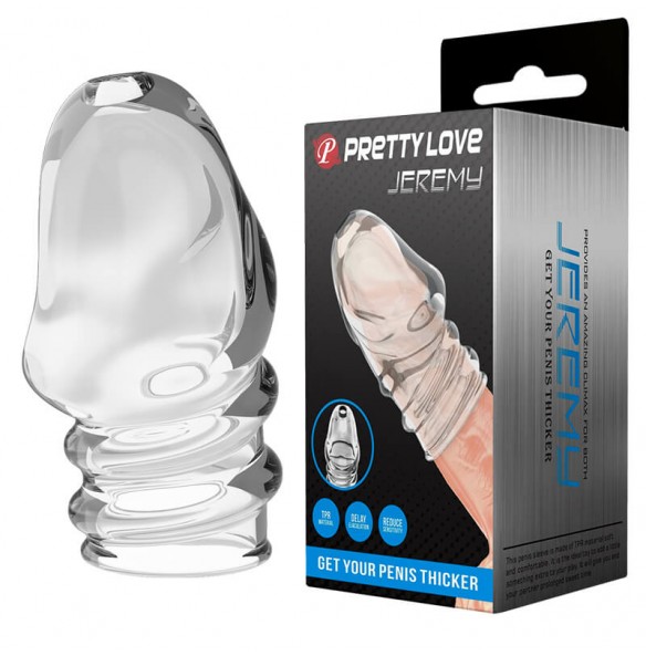 PRETTY LOVE - JEREMY Glans Penis Sleeve (Transparent) PRETTY LOVE - JEREMY Glans Penis Sleeve (Transparent)